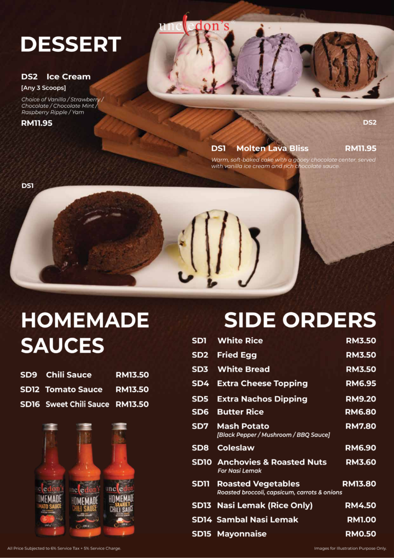 Uncleanded Menu Menu – uncledons.com.my